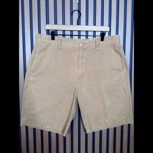 Earnest Sewn Twill Shorts 36 Men’s Tan Flat Front Khaki